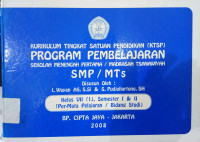 Kurikulum tingkat satuan pendidikan (ktsp)program pembelajaran sekolah menegah pertama madrasah tsanawiyah