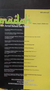 MADAH : Jurnal Bahasa dan Sastra